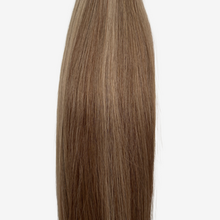 Micro Bonding Echthaar-Extensions / Gesträhnt / A-5P - 18A / Dunkelblond - Aschblond