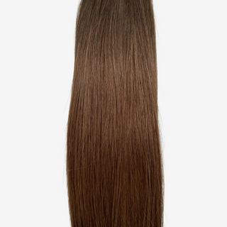 Micro Bonding Echthaar-Extensions / Ombré / 3T - 8A / Aschbraun - Karamellblond