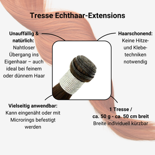 Tresse Echthaar-Extensions / 3A / Aschbraun
