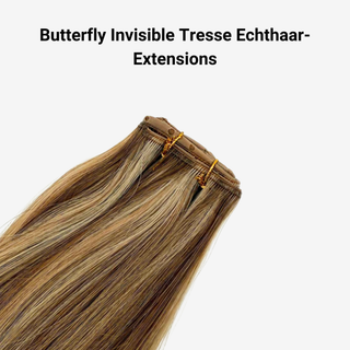 Butterfly Invisible Tresse Echthaar-Extensions / Silver / Silberblond